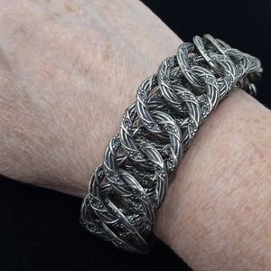 Joseff Hollywood Plated Two Tier Wreath Bracelet 1930s 40s